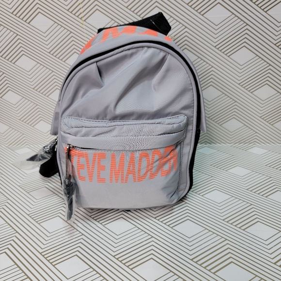 New! Steve Madden Grey/Multi Nylon Bminiforce Backpack Women's Backpacks. - Picture 2 of 12